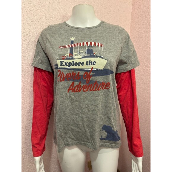 Disney Parks "Explore the Rivers of Adventure" Unisex Youth Large Tee Shirt XL - Picture 1 of 6
